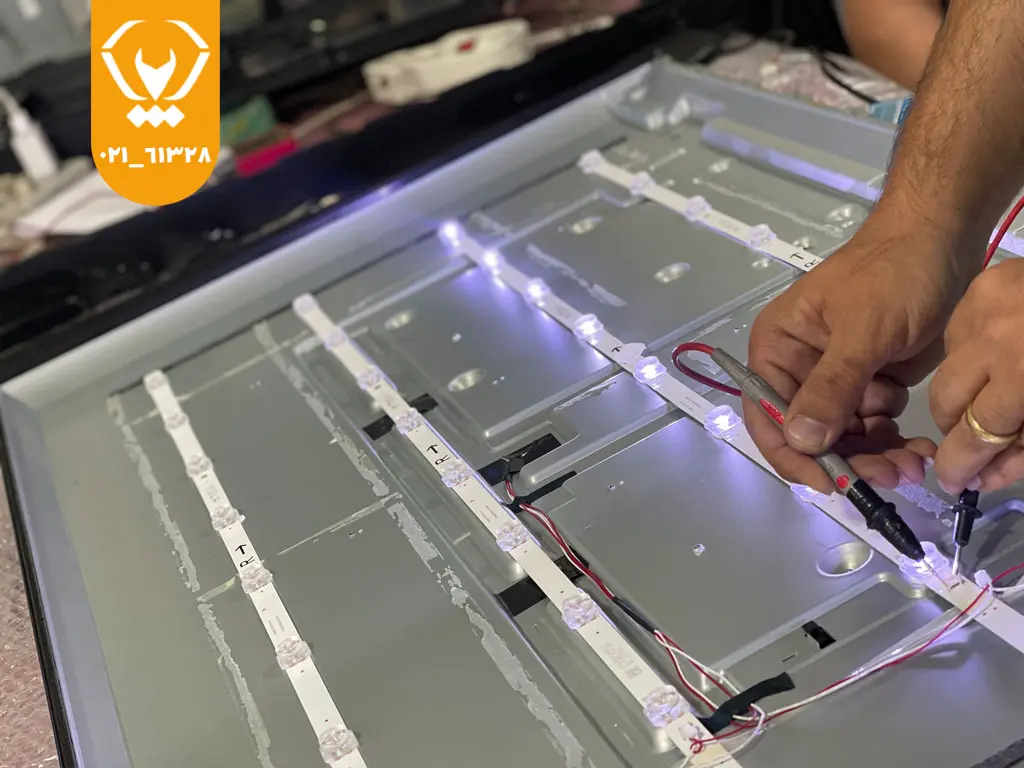 تلویزیون دوو صدا دارد اما تصویر نویزی است؛ مشکل محتمل در برد پاور یا بکلایت