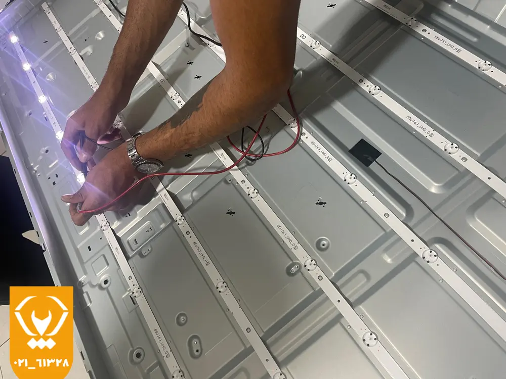 رفع کم نور شدن صفحه تلویزیون ال جی با تعویض بک لایت