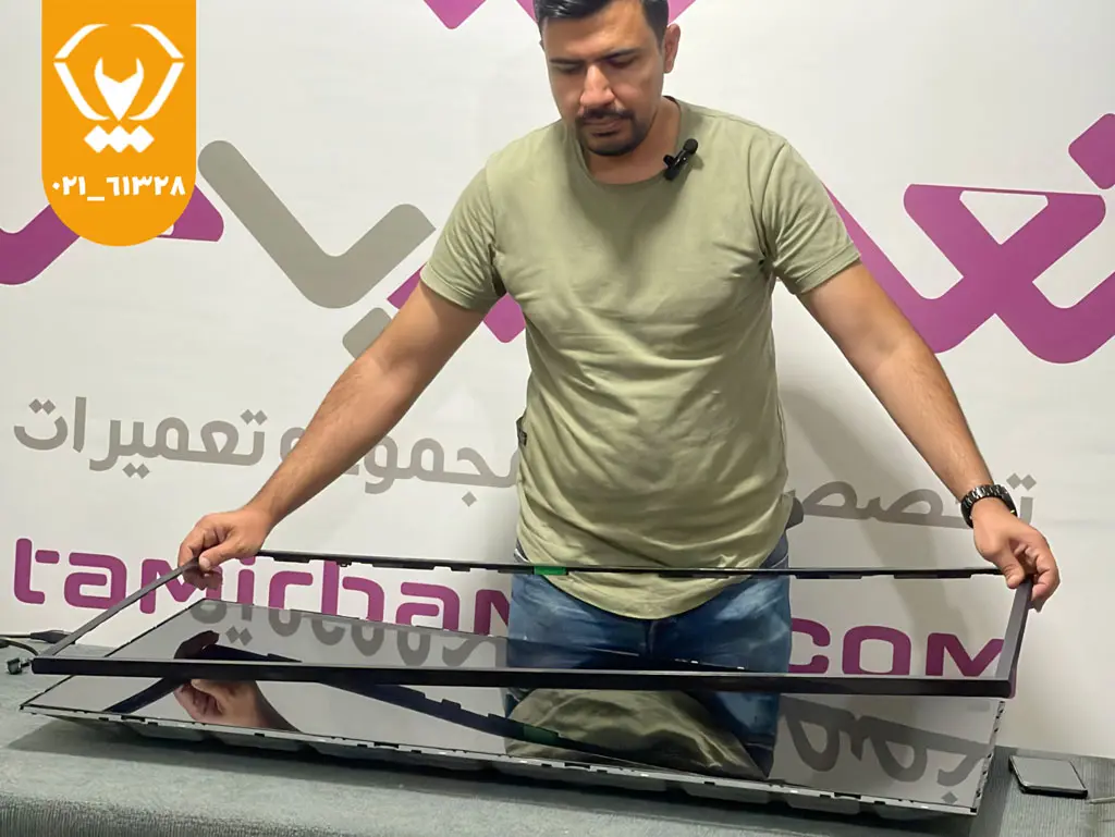 تنظیم روشنایی و کنتراست پس از تعمیر آبخوردگی تلویزیون